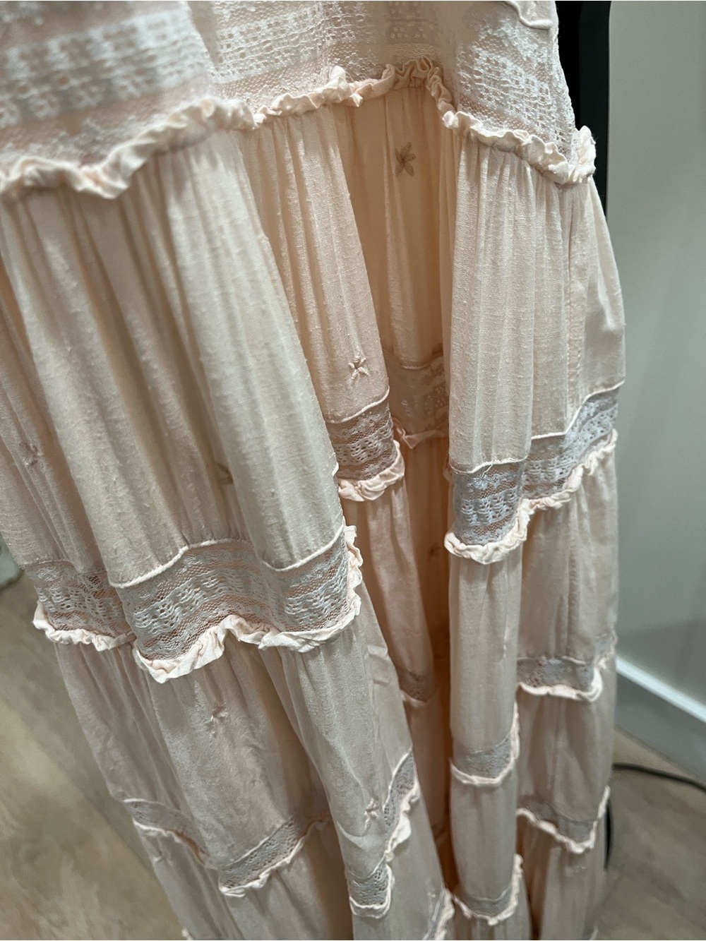 Free People Soft Blush Tie-Shoulder V-Neck Maxi Dress - Picture 7 of 16